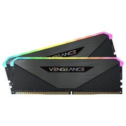 Kit Barrettes mémoire 32Go (2x16Go) DIMM DDR4 Corsair Vengeance RT RGB  3600Mhz (Noir)