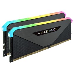 Kit Barrettes mémoire 32Go (2x16Go) DIMM DDR4 Corsair Vengeance RT RGB  3600Mhz (Noir)