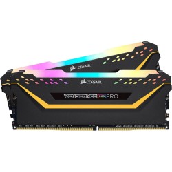 Kit Barrettes mémoire 32Go (2x16Go) DIMM DDR4 Corsair Vengeance Pro Tuf Edition RGB  3200Mhz (Noir)