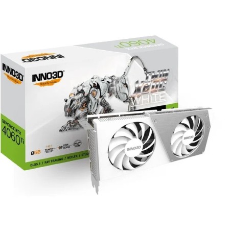 Carte Graphique Nvidia Inno3D GeForce RTX 4060 Twin X2 White OC 8Go