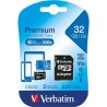 Carte mémoire Micro SD Verbatim Premium - 32Go avec adaptateur