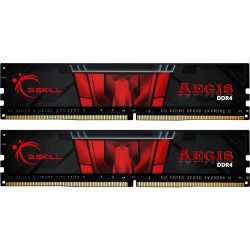 Kit Barrettes mémoire 32Go (2x16Go) DIMM DDR4 G.Skill Aegis  3000Mhz (Noir et Rouge)