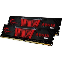 Kit Barrettes mémoire 32Go (2x16Go) DIMM DDR4 G.Skill Aegis  3000Mhz (Noir et Rouge)