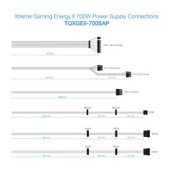 Alimentation ATX TooQ Xtreme Gaming Energy II - 700W (Noir)