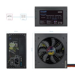 Alimentation ATX TooQ Apolo - 600W (Noir)