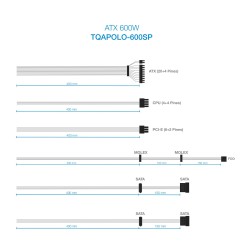 Alimentation ATX TooQ Apolo - 600W (Noir)