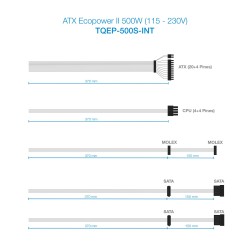 Alimentation ATX TooQ Ecopower II INT - 500W