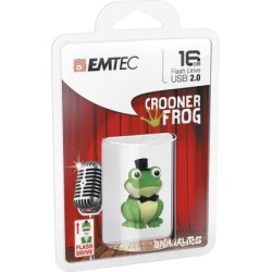 Clé USB 2.0 Emtec M339 Crooner Frog - 16Go (Vert)