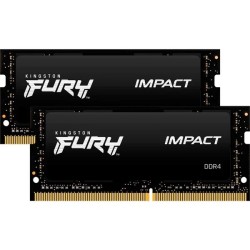 Kit Barrettes mémoire 32Go (2x16Go) SODIMM DDR4 Kingston Fury Impact  3200Mhz (Noir)