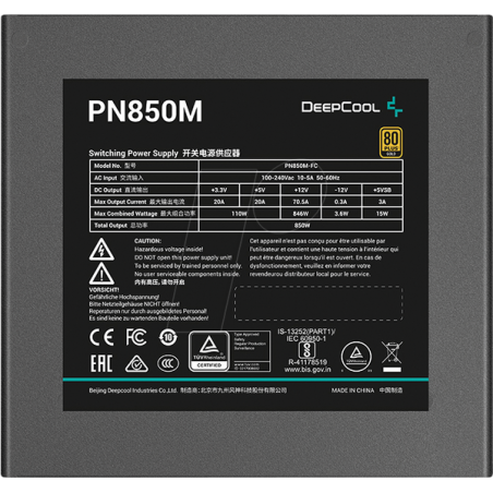 Alimentation ATX DeepCool PN-M -850W (Noir)