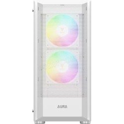 Boitier Moyen Tour ATX Gamdias Aura GC6 RGB avec panneau vitré (Blanc)