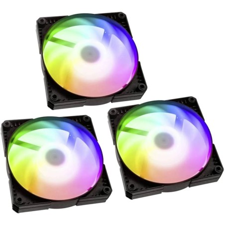 Lot de 3 Ventilateurs de boitier Phanteks PH-F120 SK RGB 12cm (Noir)