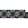 Lot de 3 Ventilateurs de boitier AeroCool Eclipse 12 Pro RGB 12cm (Noir)