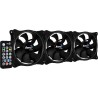 Lot de 3 Ventilateurs de boitier AeroCool Eclipse 12 Pro RGB 12cm (Noir)