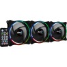 Lot de 3 Ventilateurs de boitier AeroCool Eclipse 12 Pro RGB 12cm (Noir)