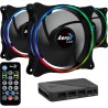 Lot de 3 Ventilateurs de boitier AeroCool Eclipse 12 Pro RGB 12cm (Noir)