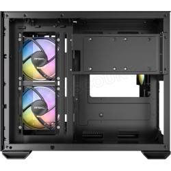 Boitier Mini Tour Micro-ATX Antec CX600M Wood RGB avec panneaux vitrés (Noir)