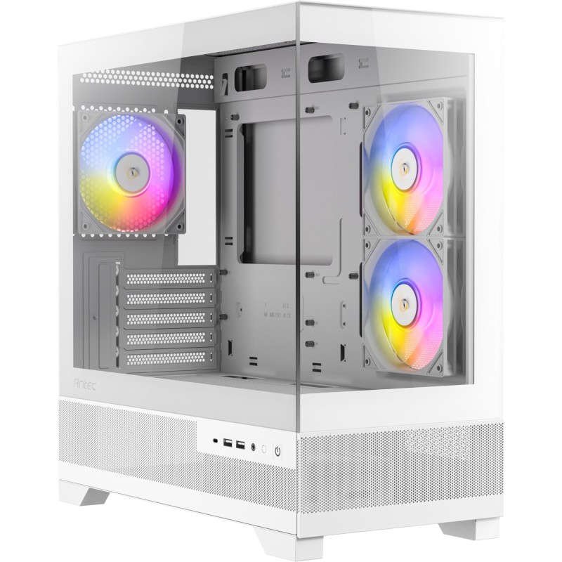 Boitier Mini Tour Micro-ATX Antec CX500M RGB avec panneaux vitrés (Blanc)