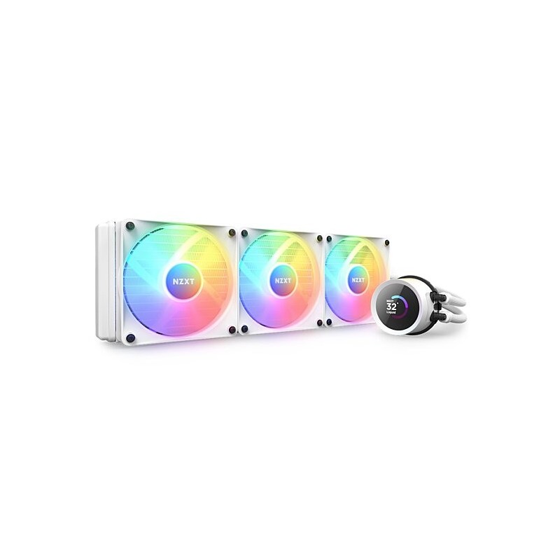 Kit Watercooling AIO NZXT Kraken RGB - 360mm (Blanc)