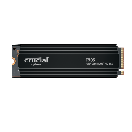 Disque SSD Crucial T705 1To avec dissipateur - NVMe M.2 Type 2280