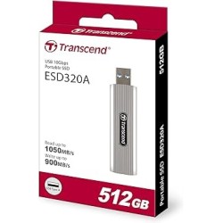 Disque SSD externe Transcend ESD320A - 512Go (Argent)