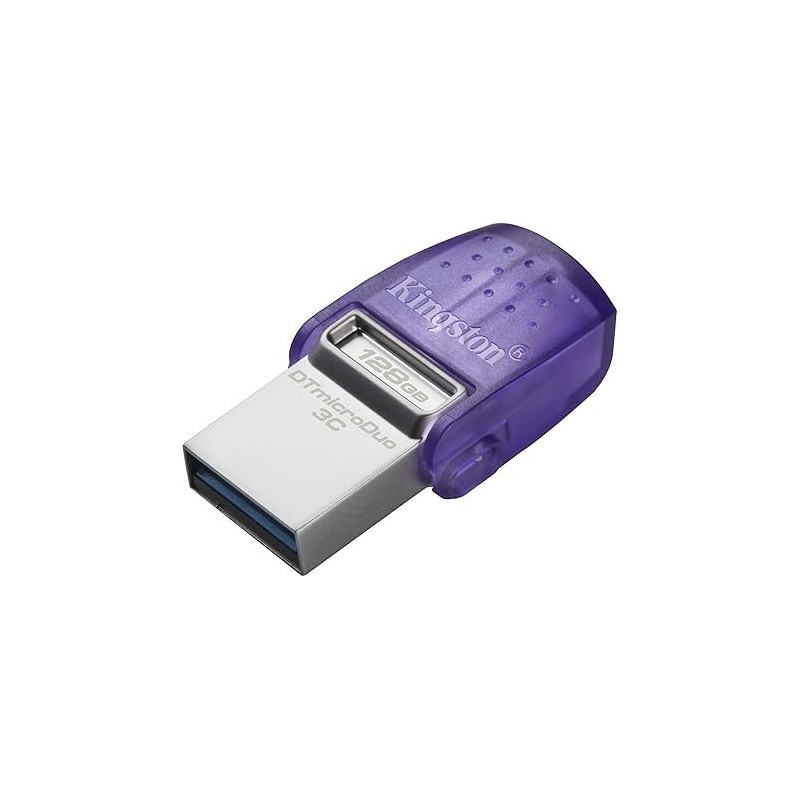 Clé USB-A/C 3.2 Kingston DataTraveler microDuo 3C - 128Go (Violet)