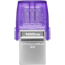 Clé USB-A/C 3.2 Kingston DataTraveler microDuo 3C - 128Go (Violet)