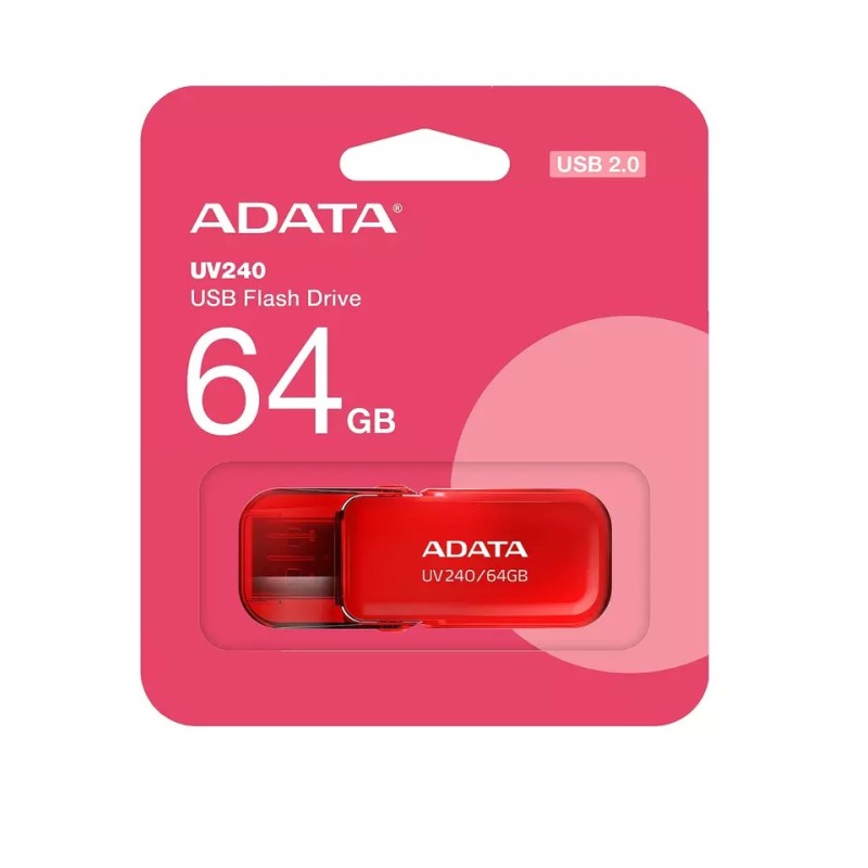 Clé USB 2.0 Adata UV240 - 64Go (Rouge)