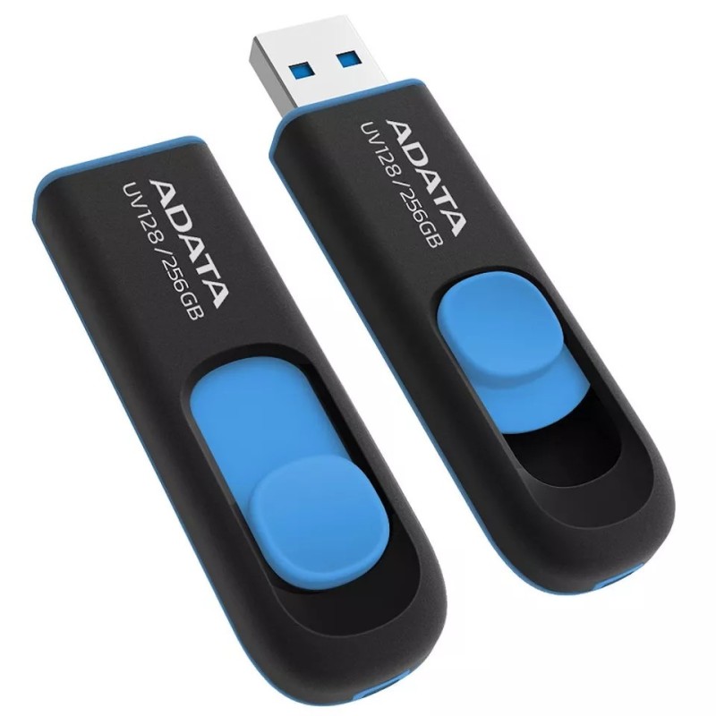 Clé USB 3.2 Adata UV128 - 256Go (Noir/Bleu)