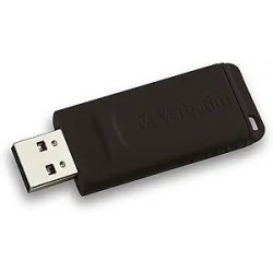 Clé USB 2.0 Verbatim Slider - 64Go (Noir)