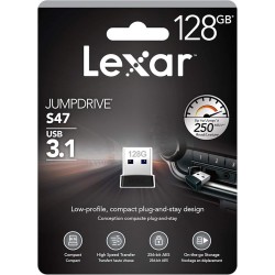 Clé USB 3.1 Lexar JumpDrive S47 - 128Go (Noir)