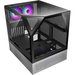 Boitier Cube E-ATX Sanctum RGB avec panneaux vitrés (Noir/Gris)