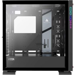 Boitier Moyen Tour ATX Azza Zircon RGB avec panneau vitré (Noir)