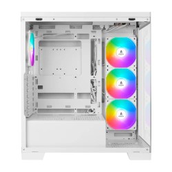 Boitier Moyen Tour ATX Azza Guardian RGB avec panneau vitré (Blanc)