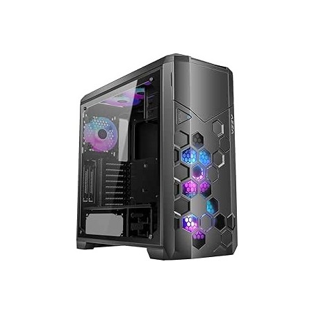 Boitier Moyen Tour E-ATX Azza Storm RGB avec panneau vitré (Noir)