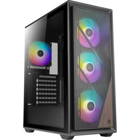 Boitier Moyen Tour ATX Azza Fighter RGB avec panneau vitré (Noir)