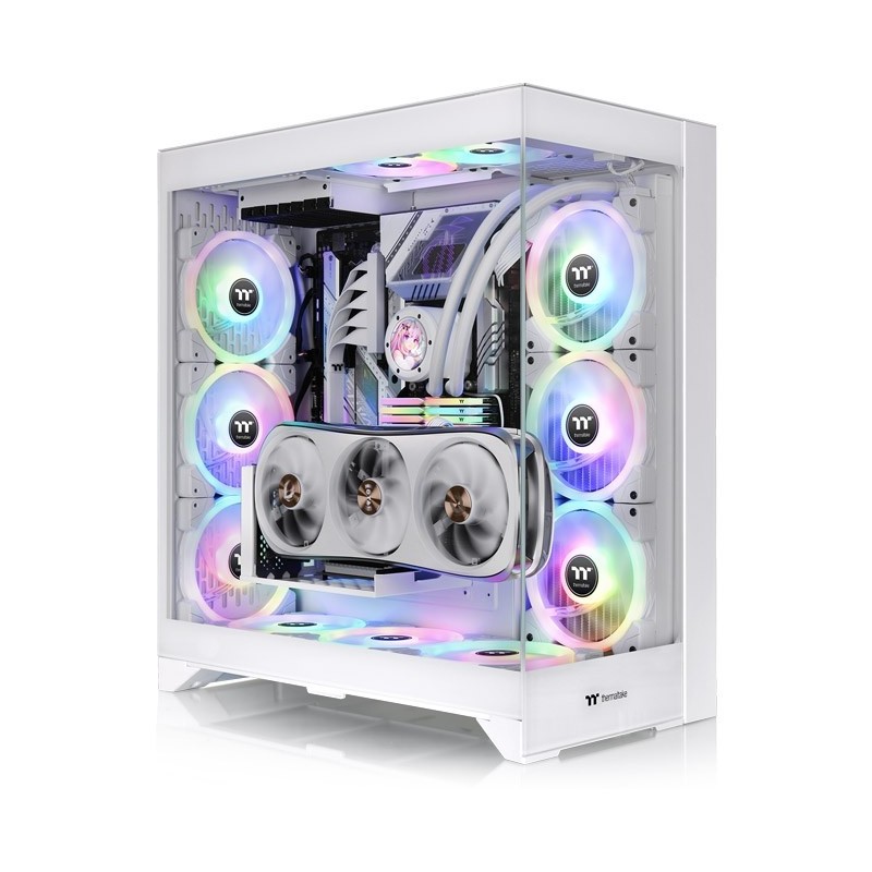 Boitier Moyen Tour E-ATX Thermaltake Centralized Thermal Efficiency E660 MX avec panneaux vitrés (Blanc)