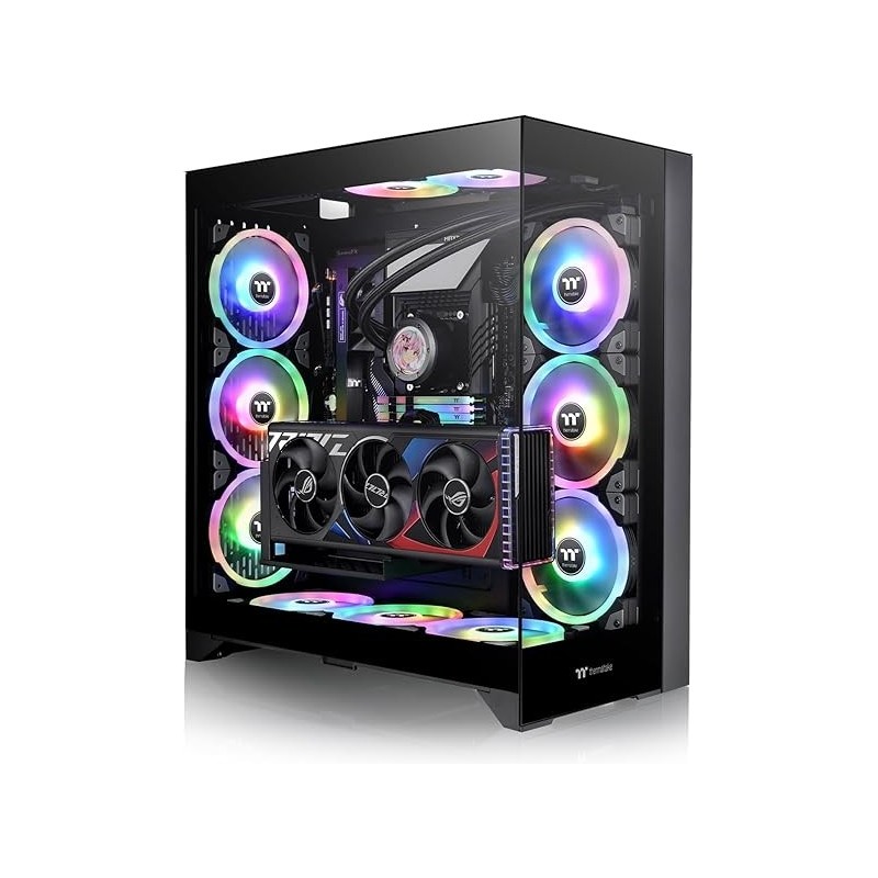 Boitier Moyen Tour E-ATX Thermaltake Centralized Thermal Efficiency E660 MX avec panneaux vitrés (Noir)