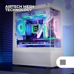 Boitier Mini Tour Micro ATX Mars Gaming MC-SE avec panneaux vitrés (Blanc)