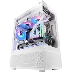 Boitier Mini Tour Micro ATX Mars Gaming MC-SE avec panneaux vitrés (Blanc)