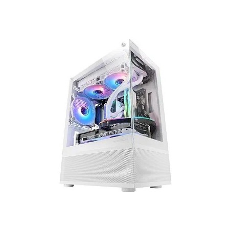 Boitier Mini Tour Micro ATX Mars Gaming MC-SE avec panneaux vitrés (Blanc)