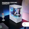 Boitier Mini Tour Micro ATX Mars Gaming MC-SE avec panneaux vitrés (Blanc)