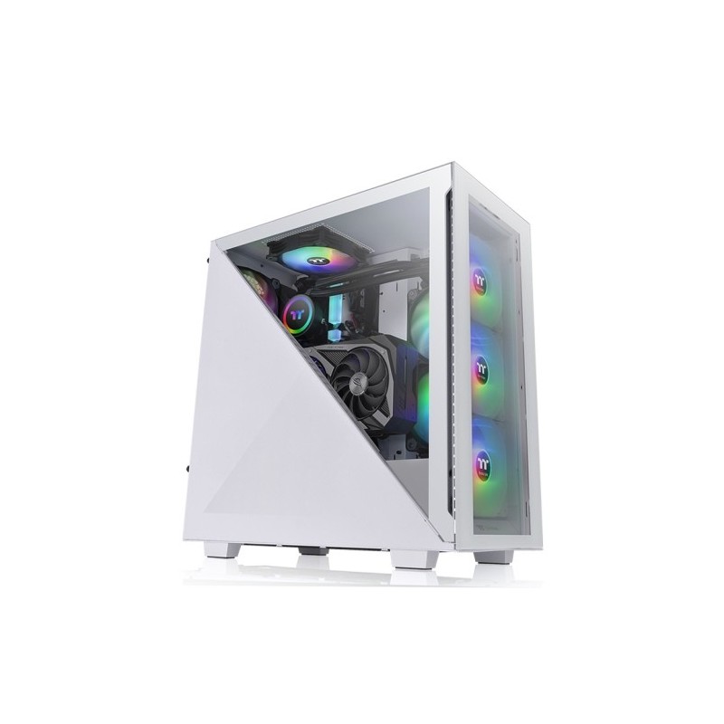 Boitier Moyen Tour ATX Thermaltake Divider 300 TG RGB avec panneau vitré (Blanc)