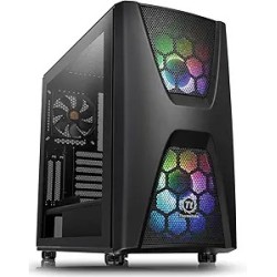 Boitier Moyen Tour ATX Thermaltake Commander C34 RGB avec panneau vitré (Noir)