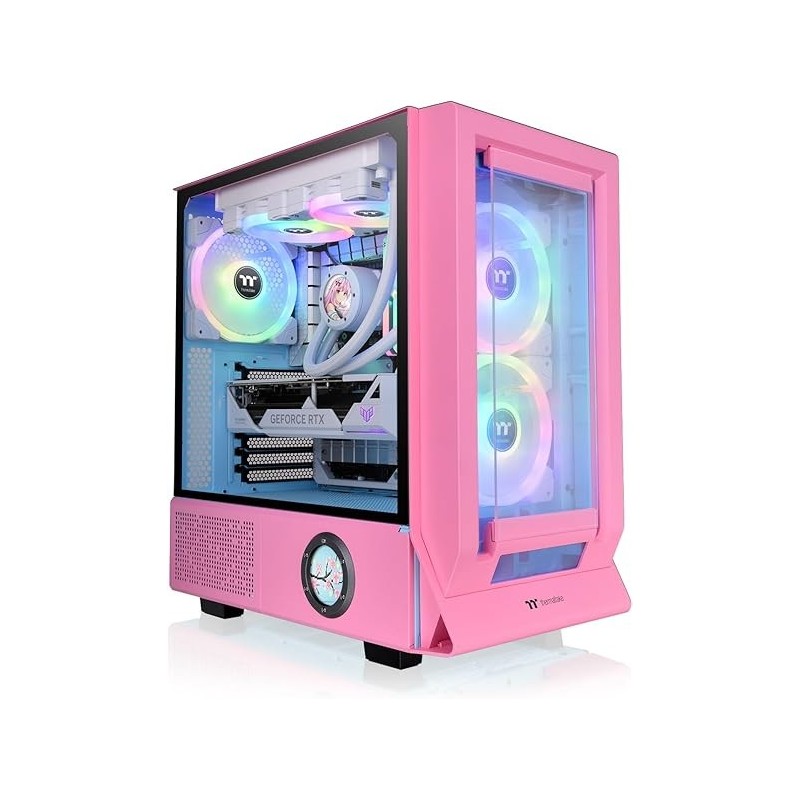 Boitier Moyen Tour E-ATX Thermaltake Ceres 350 MX RGB avec panneaux vitrés (Rose)