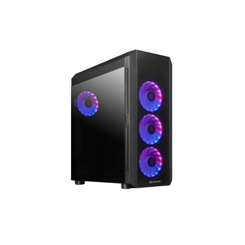 Boitier Moyen Tour ATX Chieftec Scorpion 4 RGB avec panneau vitré (Noir)