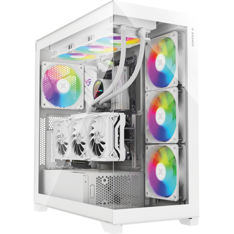 Boitier Moyen Tour ATX Xilence Gleam RGB avec panneaux vitrés (Blanc)