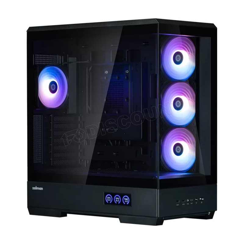 Boitier Moyen Tour ATX Zalman P50 DS RGB avec panneaux vitrés (Noir)