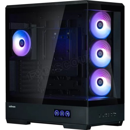 Boitier Moyen Tour ATX Zalman P50 DS RGB avec panneaux vitrés (Noir)