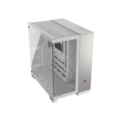 Boitier Moyen Tour E-ATX Corsair 6500X avec panneaux vitrés (Blanc/Argent)